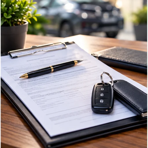 Used car documentation and keys